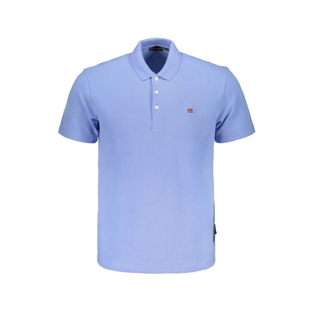 Napapijri Light Blue Cotton Polo Shirt