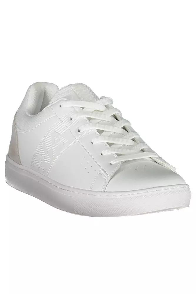 Napapijri Elegant White Lace-Up Sports Sneakers