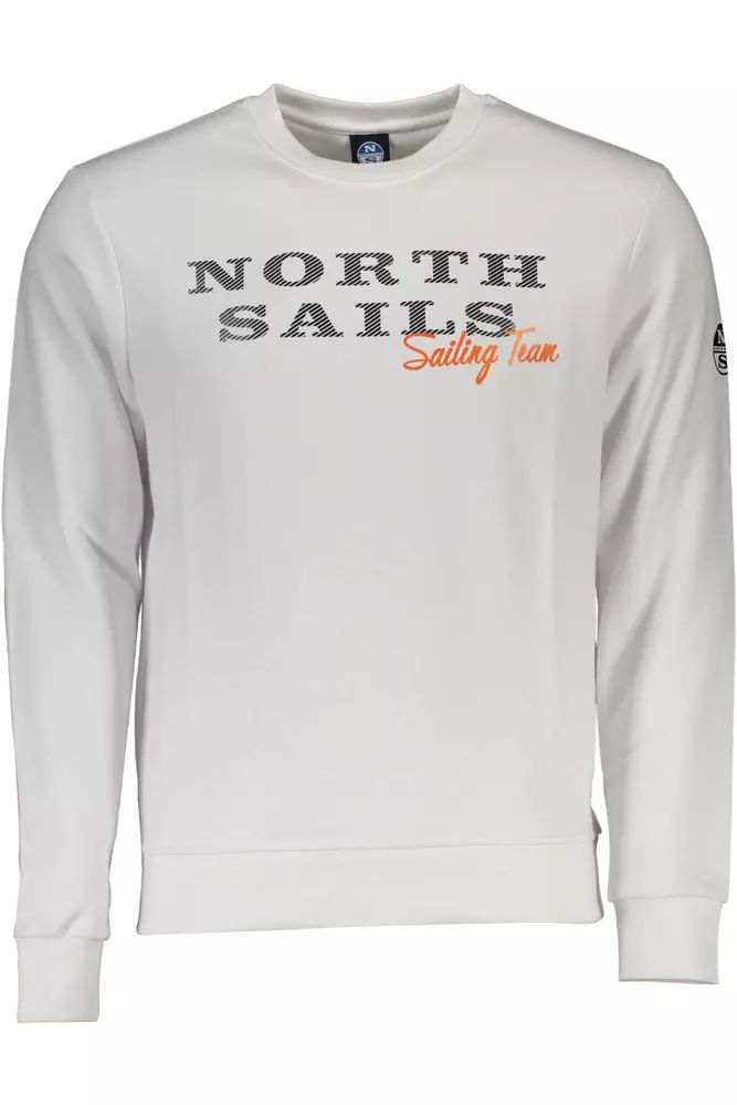 North Sails Elegant White Sweater with Timeless Print