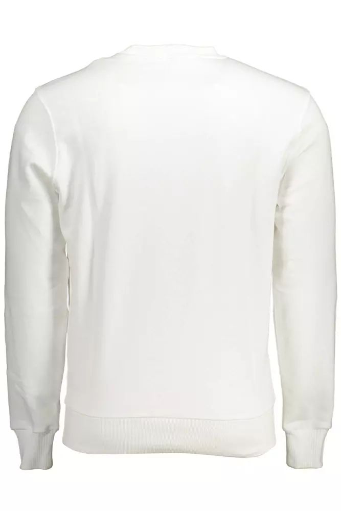 North Sails Elegant White Round Neck Cotton Sweatshirt