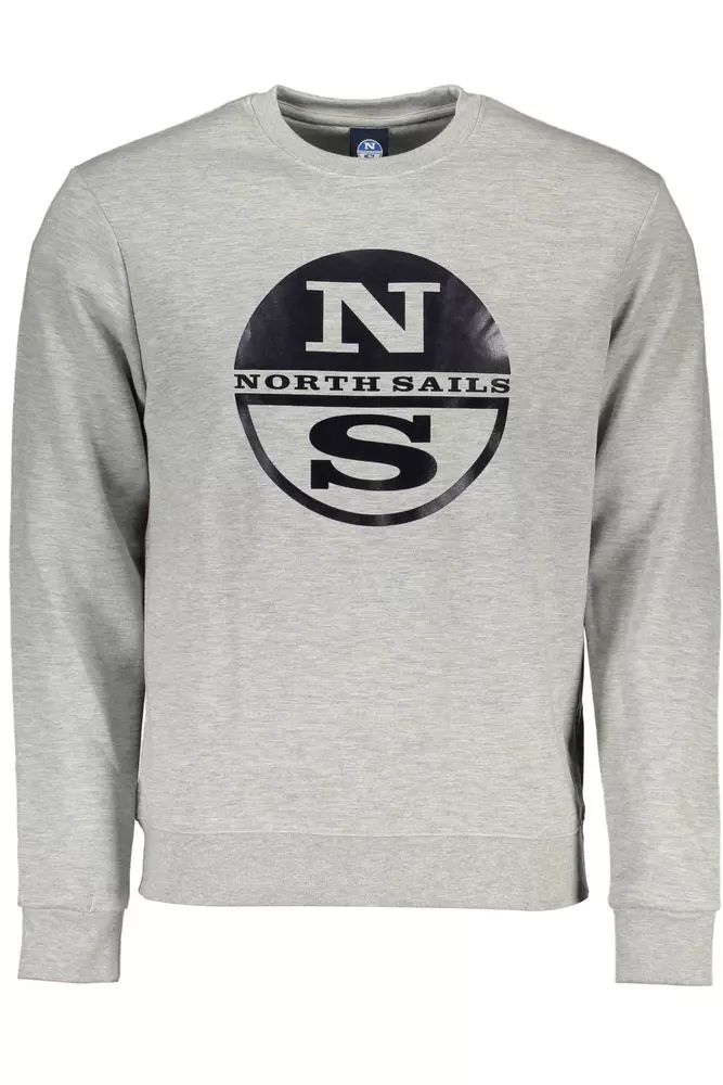 North Sails Chic Gray Long-Sleeved Crewneck Sweater