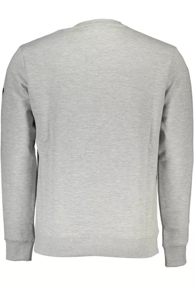 North Sails Chic Gray Long-Sleeved Sweatshirt with Print