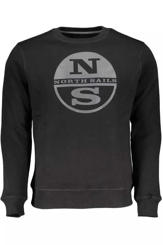North Sails Elevated Casual Black Sweatshirt with Print