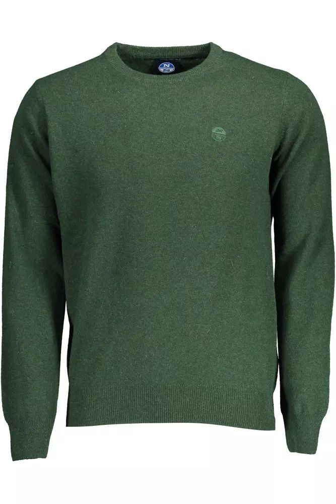 North Sails Green Wool Blend Embroidered Sweater