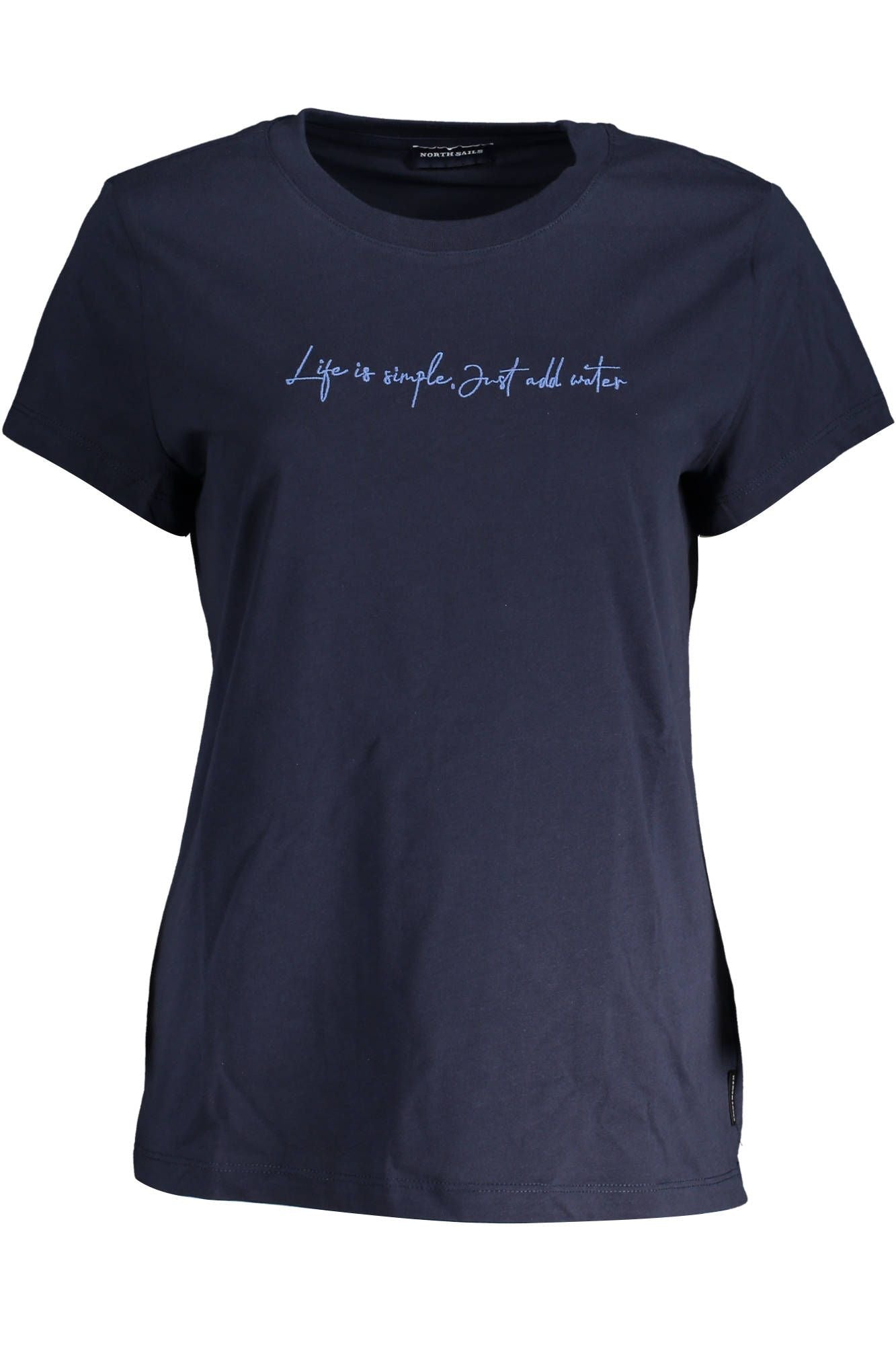 North Sails Chic Blue Organic Cotton Tee with Signature Embroidery