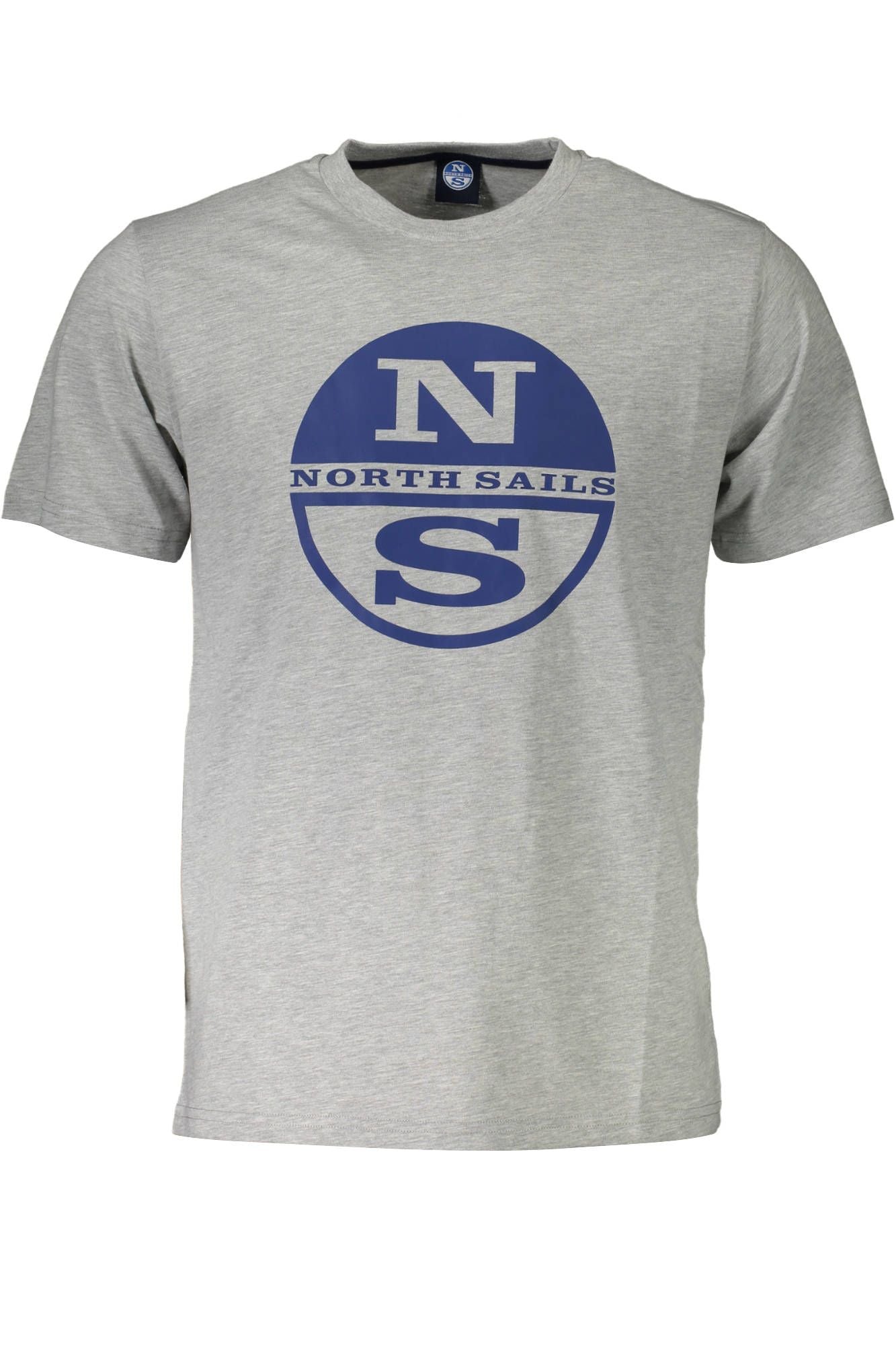 North Sails Sleek Gray Cotton T-Shirt with Iconic Print