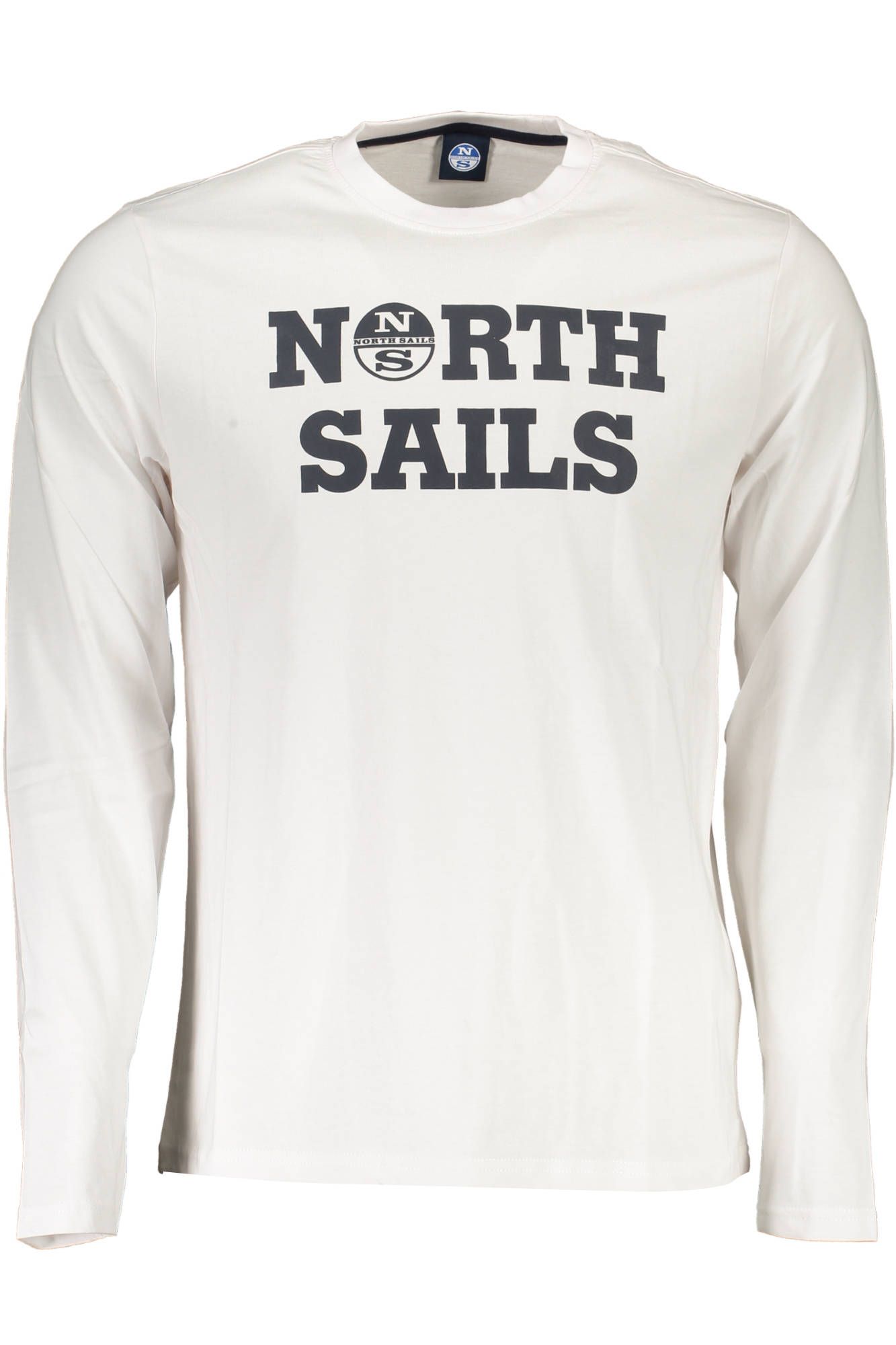 North Sails Sleek White Cotton T-Shirt with Stylish Print