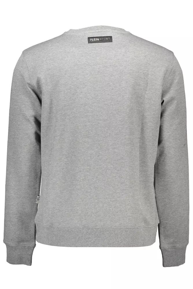 Plein Sport Athletic Grey Logo Print Sweatshirt