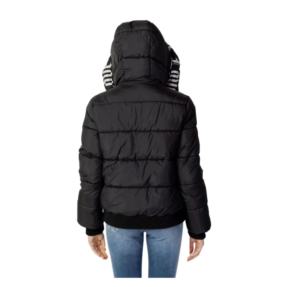 Love Moschino Chic Hooded Down Jacket with Signature Logo