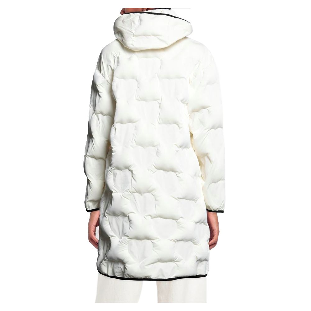Love Moschino Chic Quilted Heart Long Down Jacket