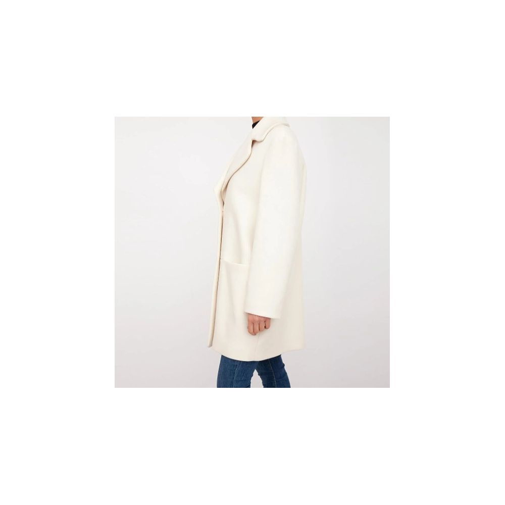Love Moschino Chic White Winter Elegance Long Coat