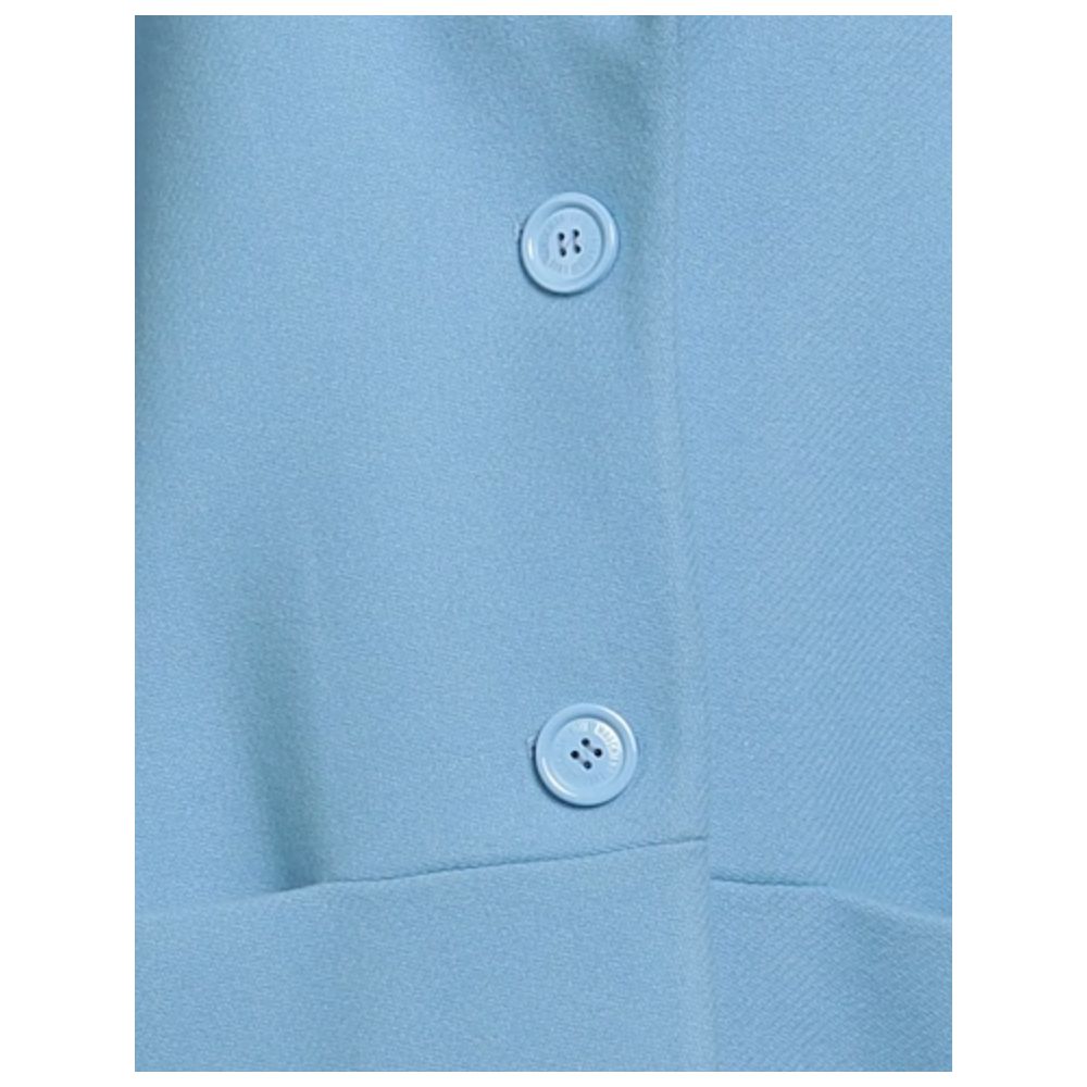 Love Moschino Elegant Light Blue Wool Coat