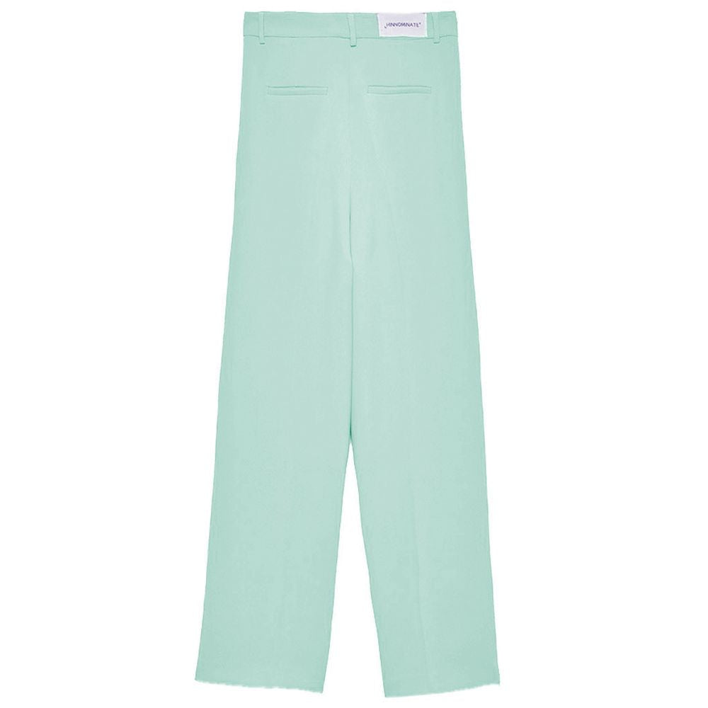 Hinnominate Chic Crepe Straight Trousers in Lush Green