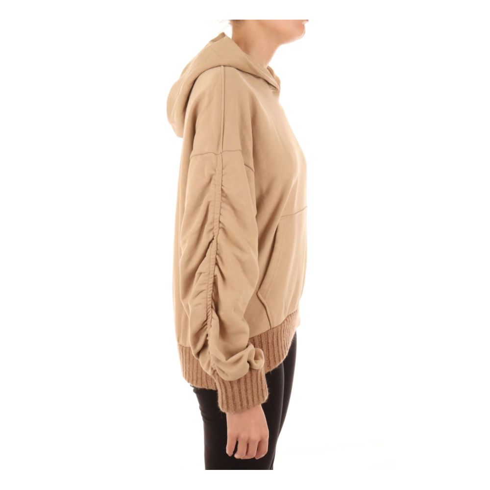 Hinnominate Chic Oversized Cotton Hoodie with Ruffled Sleeves
