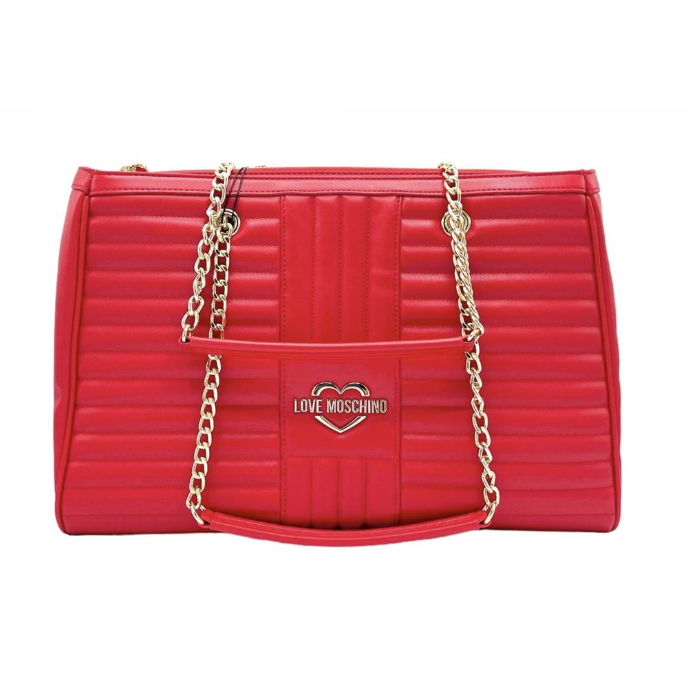 Love Moschino Chic Quilted Shopper Tote in Pink