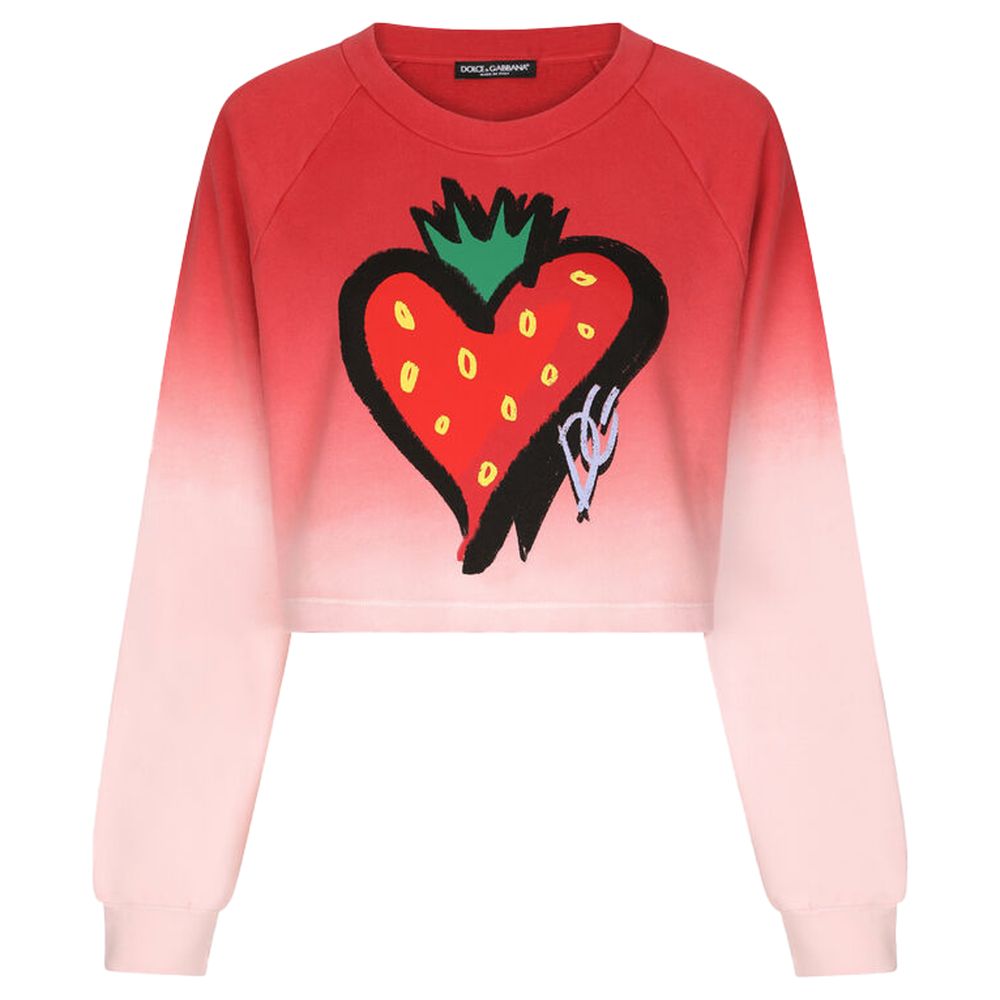 Dolce & Gabbana Red Cotton Sweater