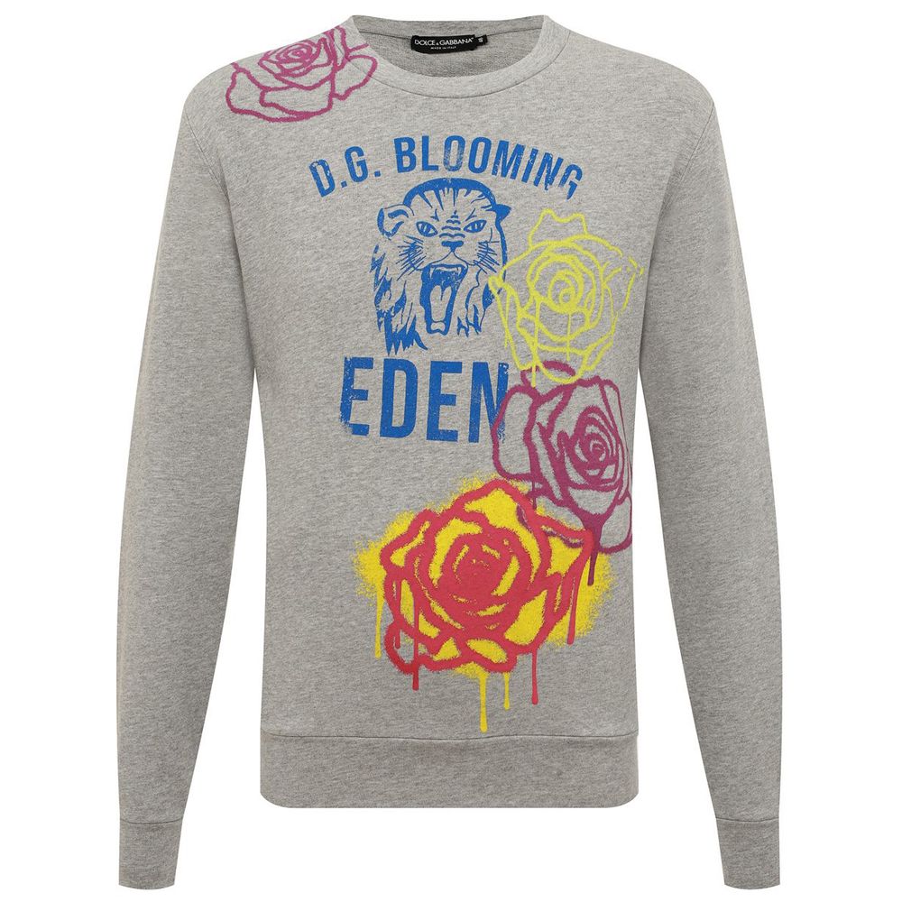 Dolce & Gabbana Gray Cotton Sweater