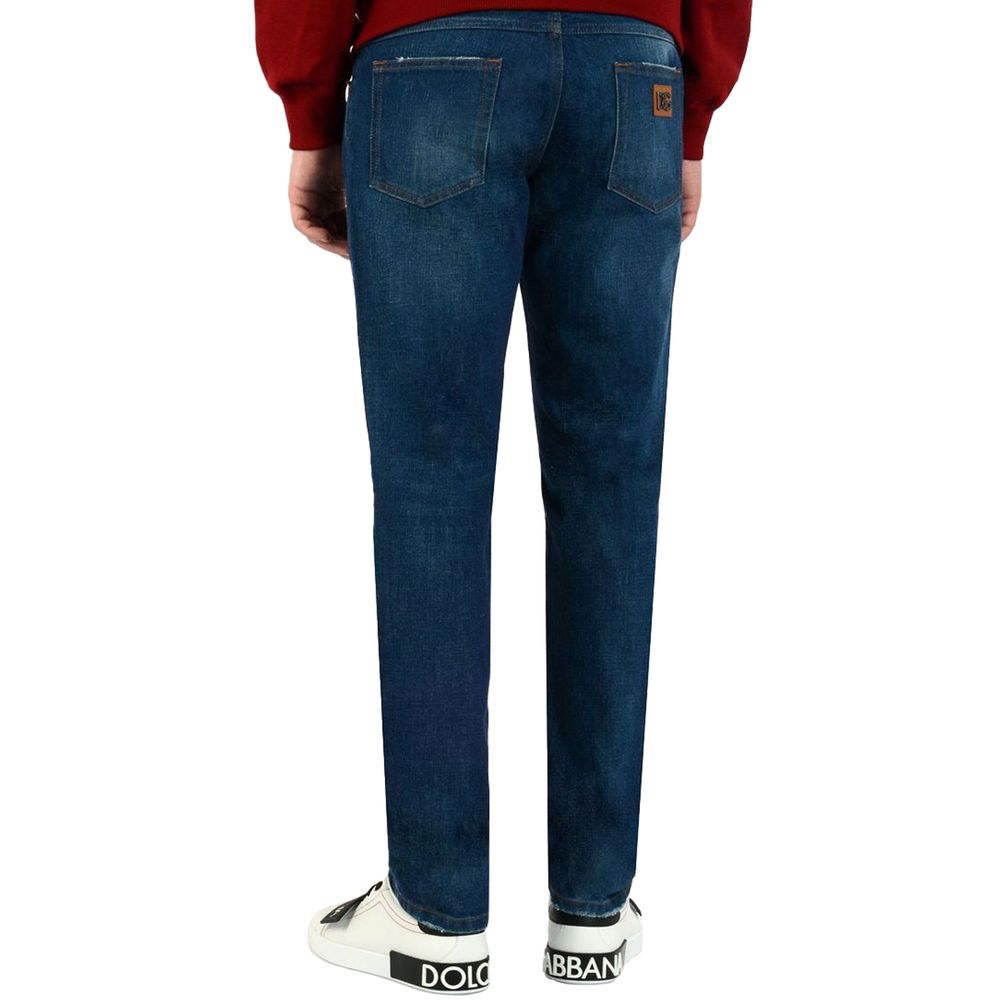 Dolce & Gabbana Blue Cotton Jeans & Pant
