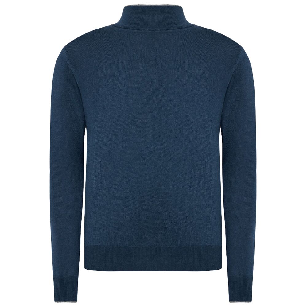 La Martina Blue Acrylic Sweater