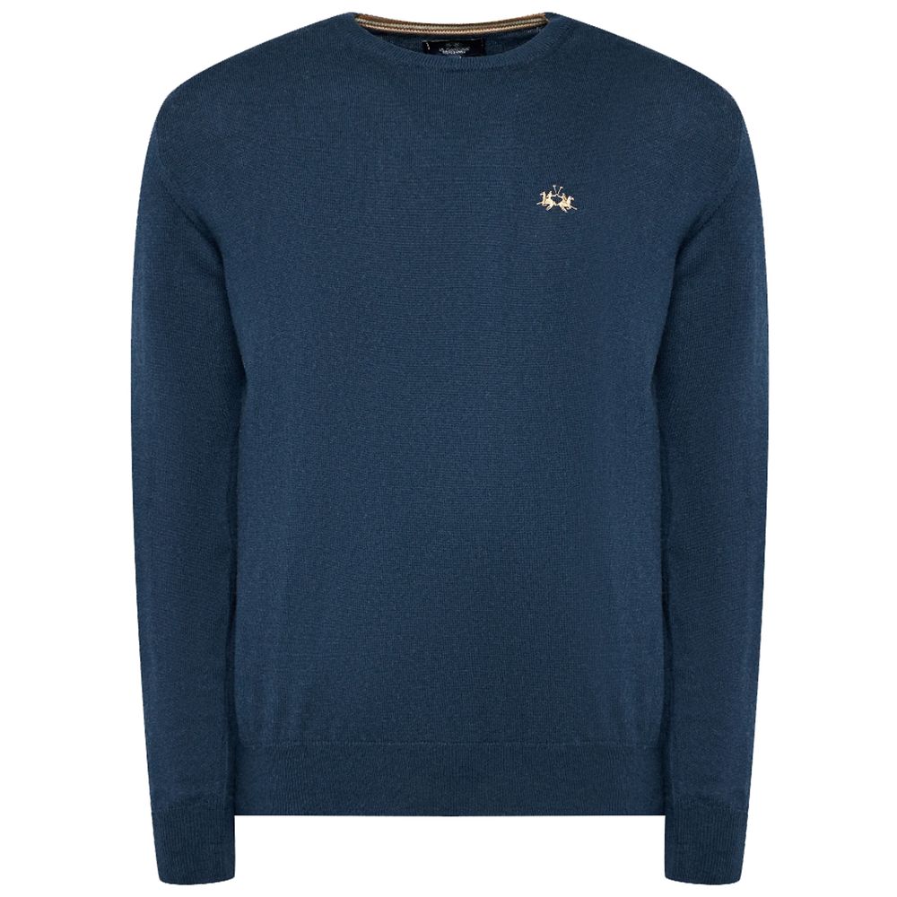 La Martina Light Blue Cotton Sweater