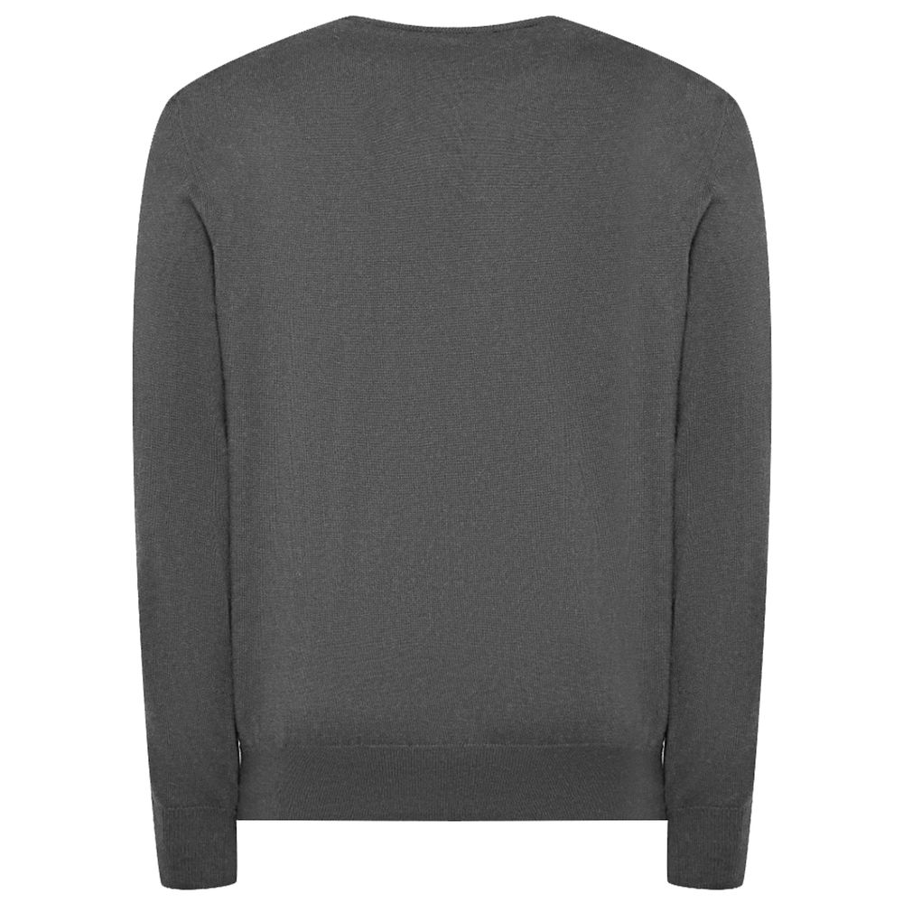 La Martina Gray Cotton Sweater