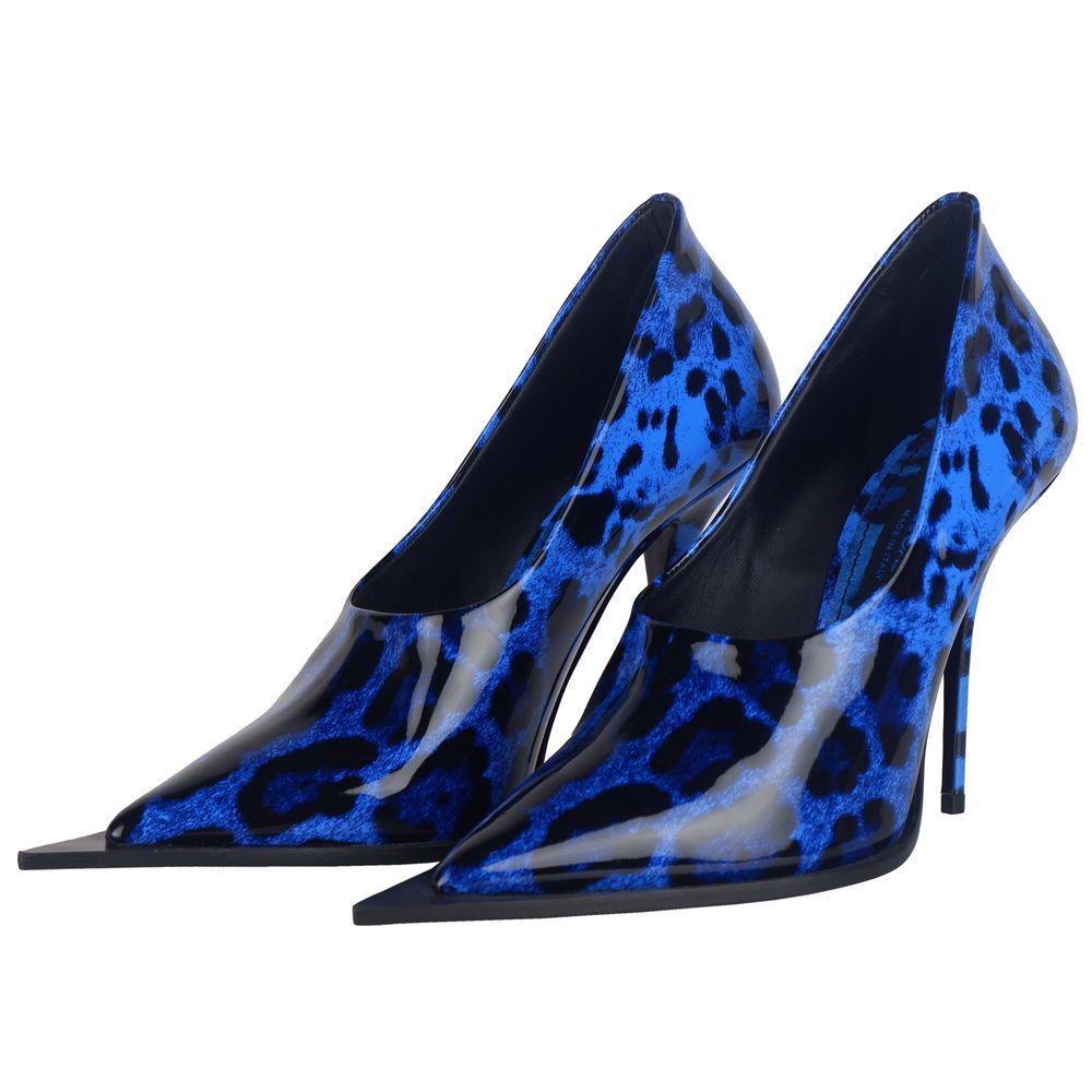 Dolce & Gabbana Blue Leather Di Calfskin Pump