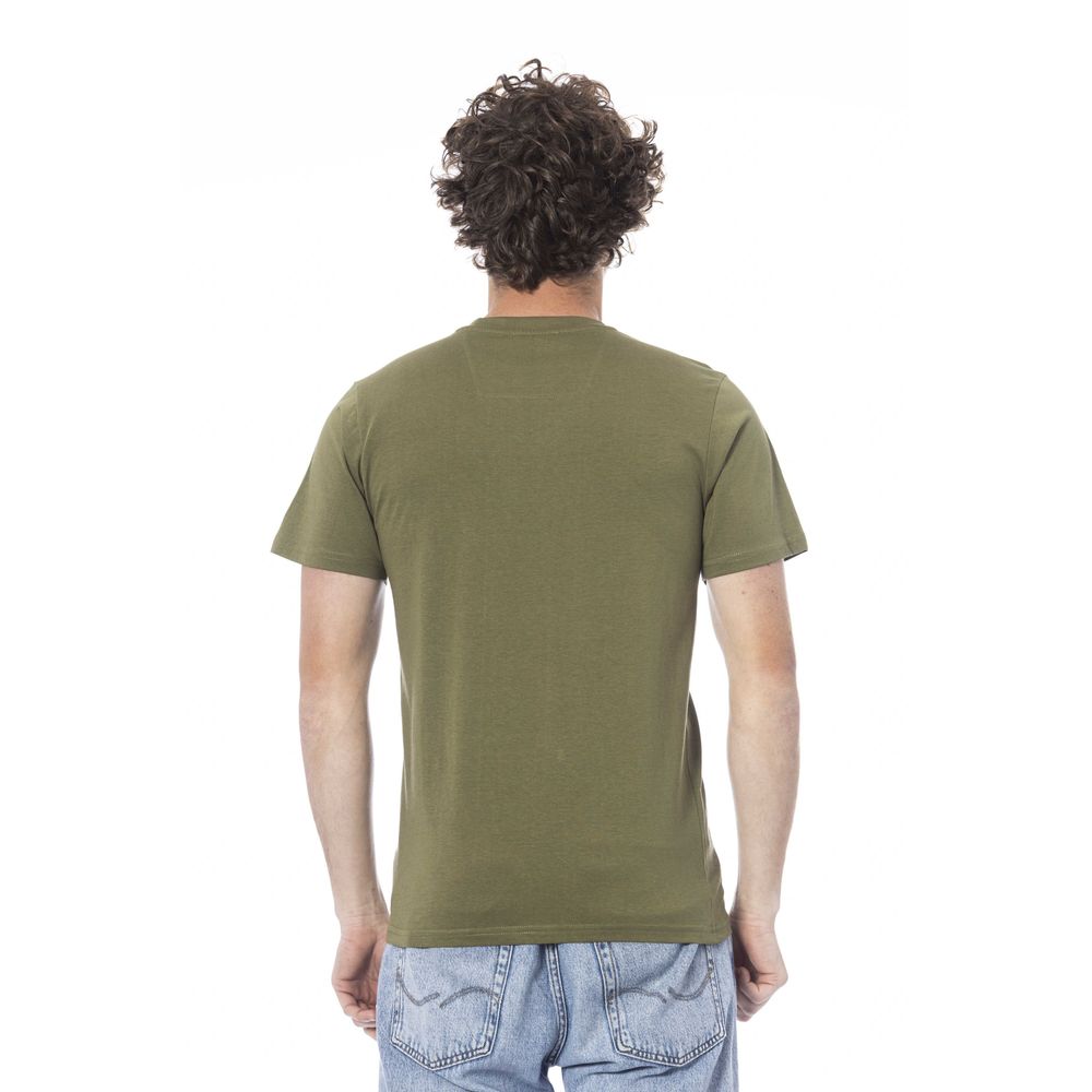 Cavalli Class Green Cotton T-Shirt