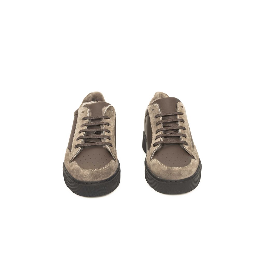 Cerruti 1881 Beige COW Leather Sneaker