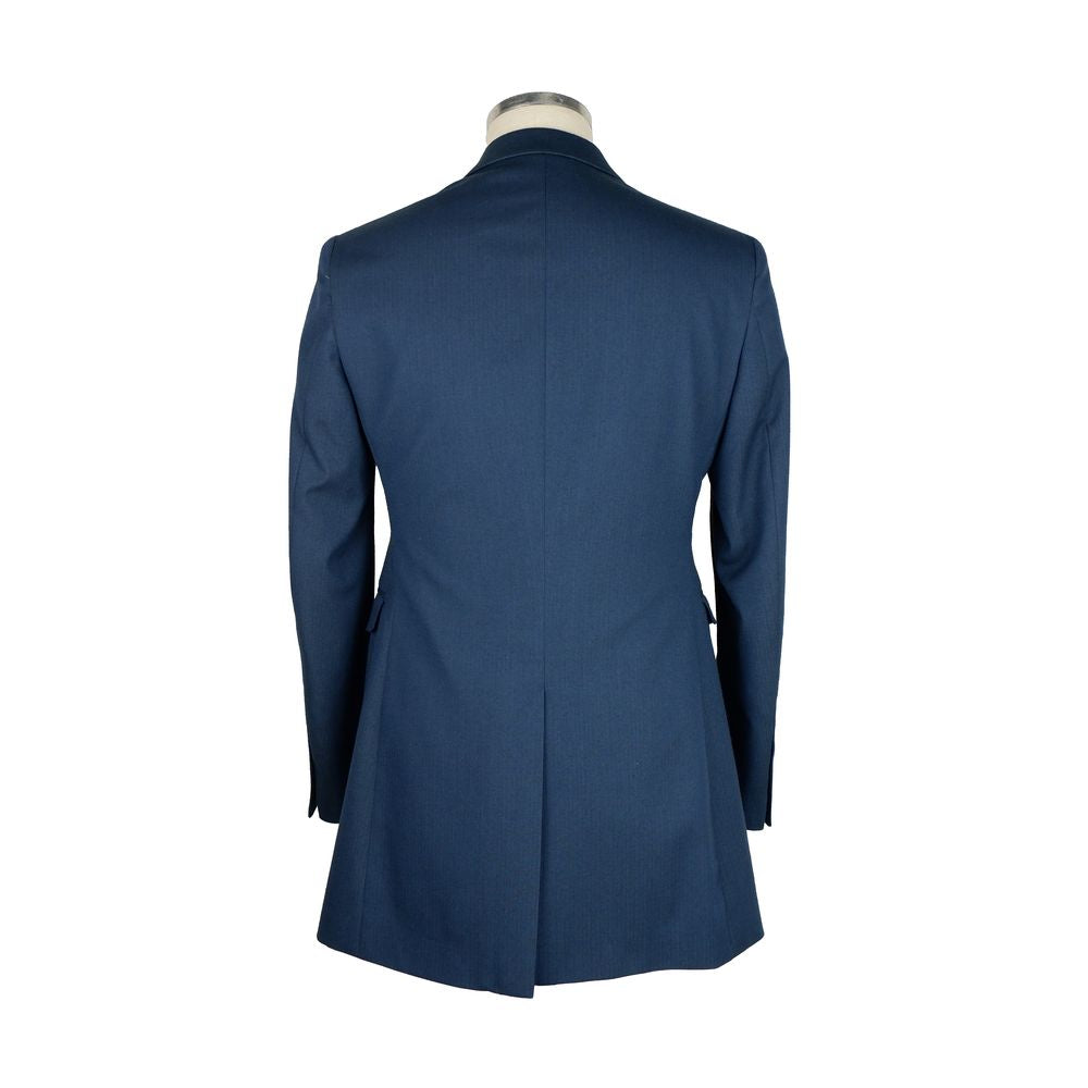 Emilio Romanelli Elegant Men's Blue Short Coat