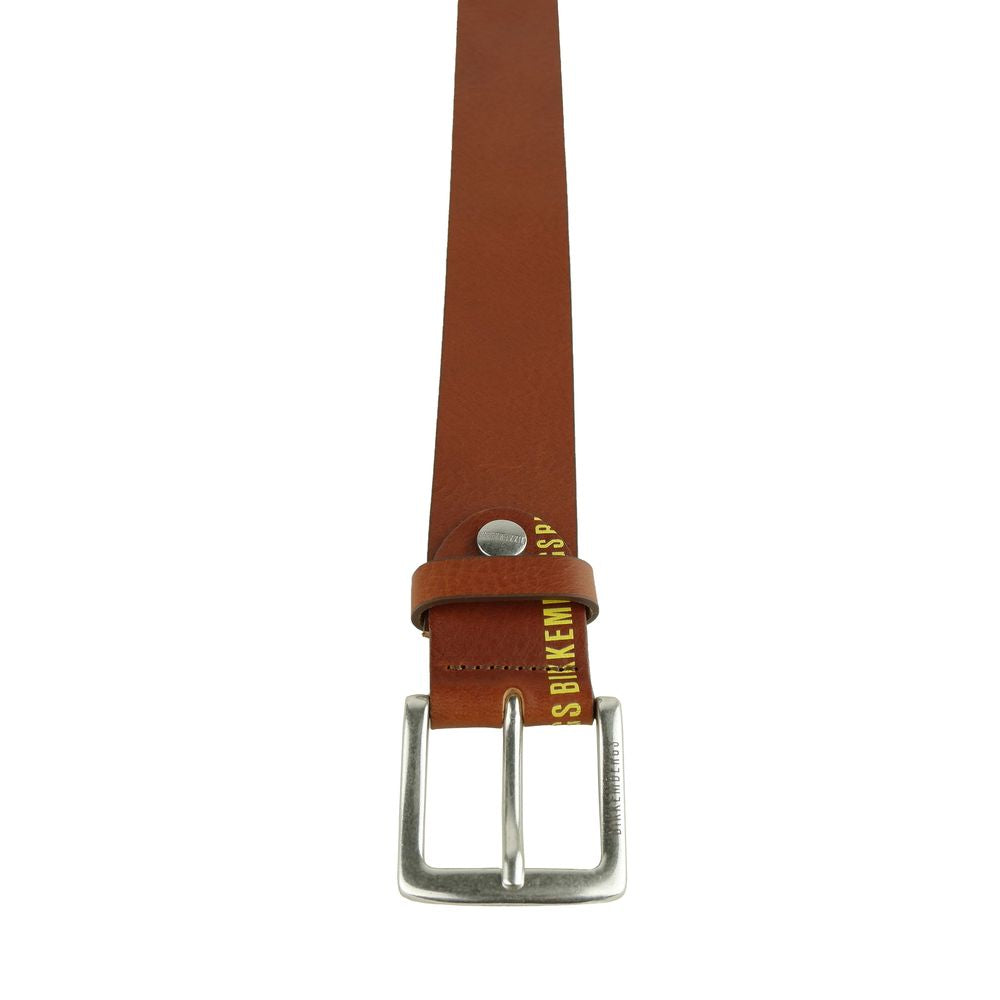Bikkembergs Elegant Cognac Leather Belt for Men
