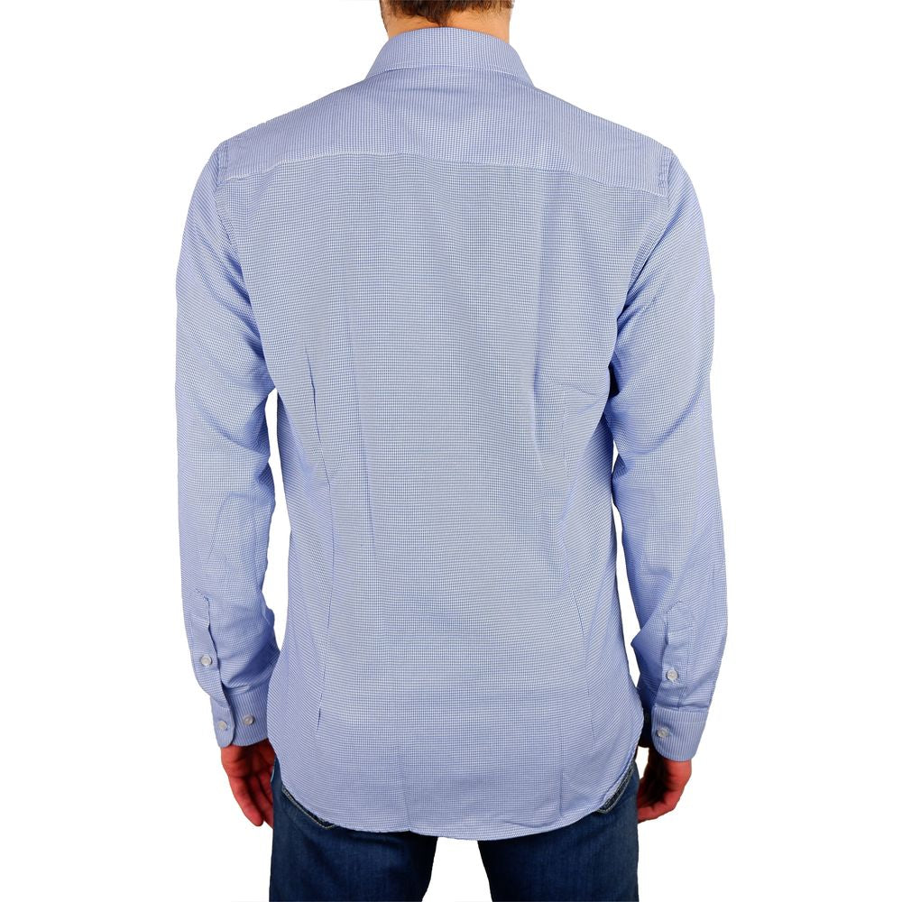 Синя памучна риза произведена в Италия