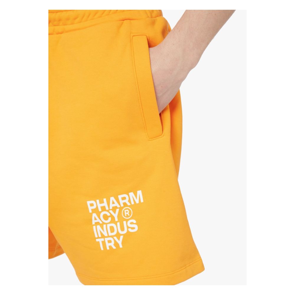 Pharmacy Industry Оранжев памучен къс панталон
