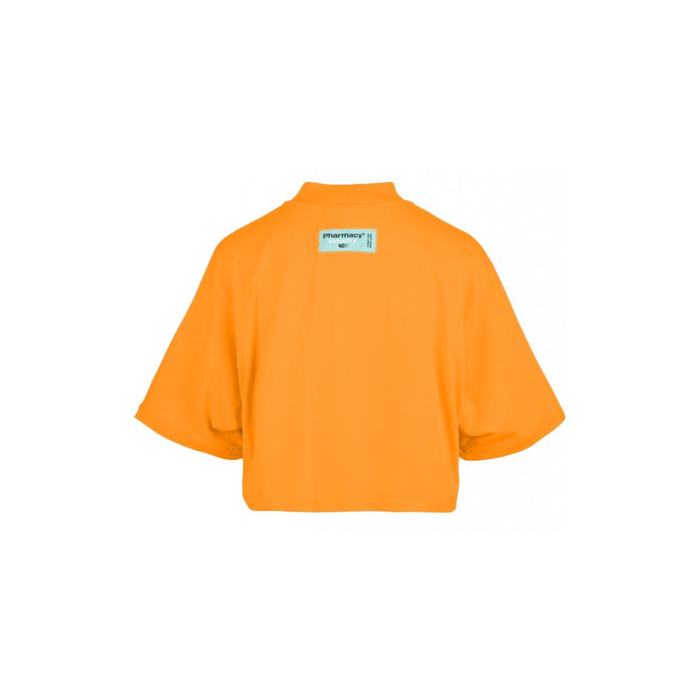 Оранжеви памучни горнища и тениска от фармацевтичната индустрия