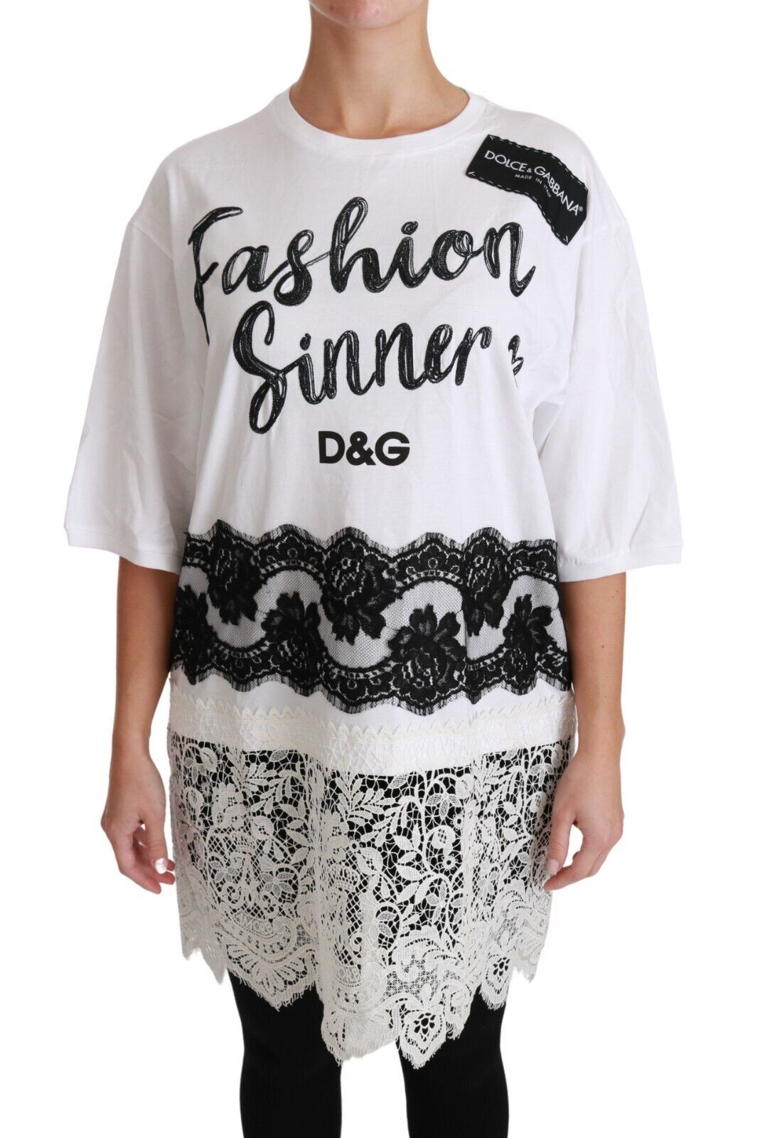 Dolce & Gabbana Chic DG Fashion Sinners Oversized Tee