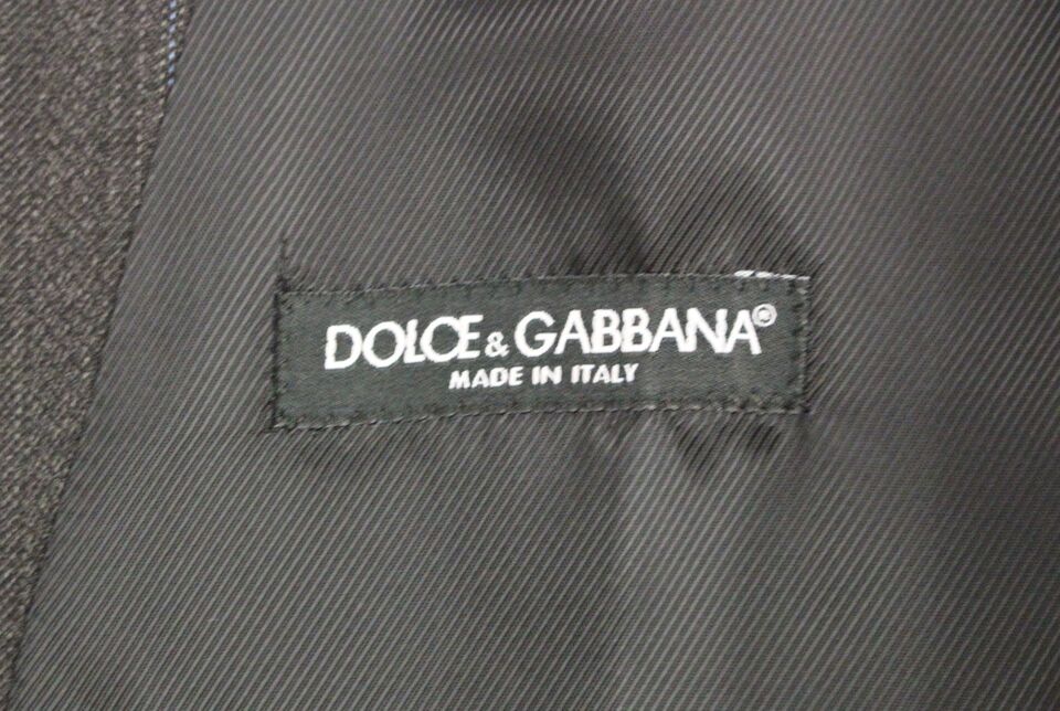 Dolce & Gabbana Elegant Striped Gray Dress Vest
