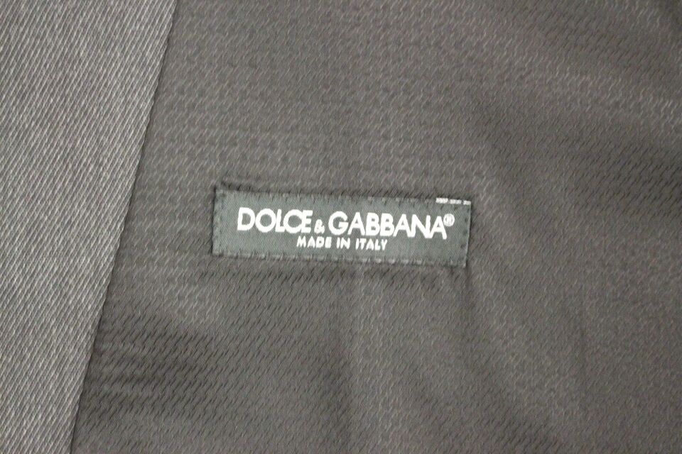 Dolce &amp; Gabbana Сива вълнена официална рокля Жилетка Weste