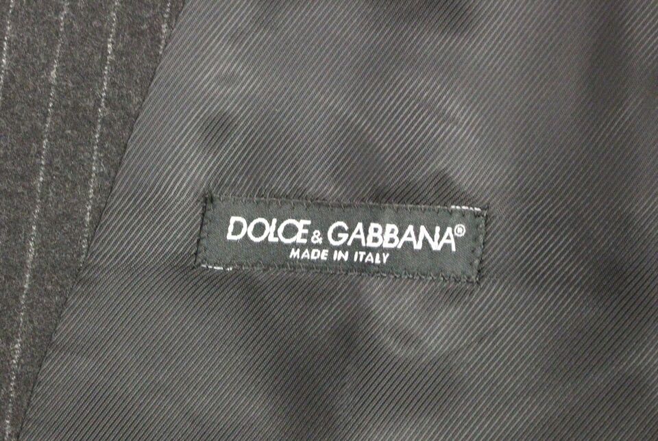 Жилетка Dolce &amp; Gabbana с вълнено лого на сиви райета