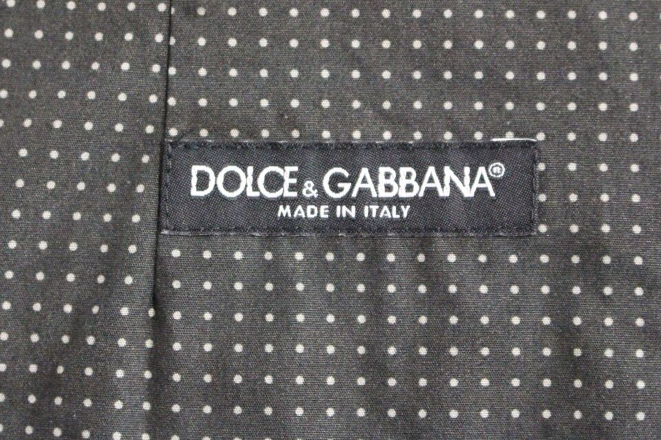 Dolce &amp; Gabbana Сива рокля на точки Жилетка Weste