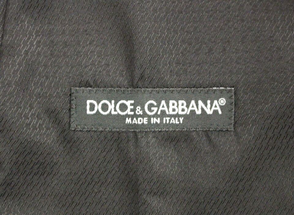 Dolce &amp; Gabbana Сива вълнена официална рокля Жилетка Weste