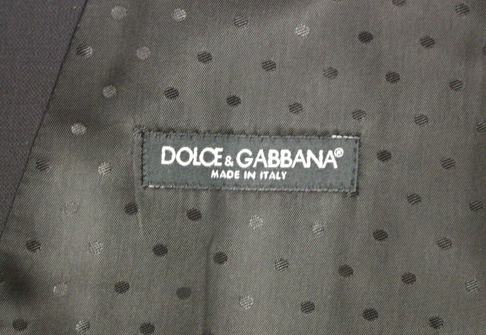 Черна вълнена копринена рокля на Dolce &amp; Gabbana, жилетка Weste