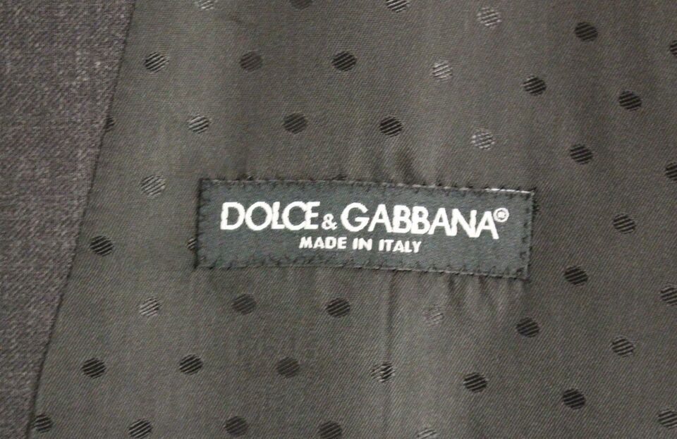 Dolce &amp; Gabbana Сива вълнена официална рокля Жилетка Weste