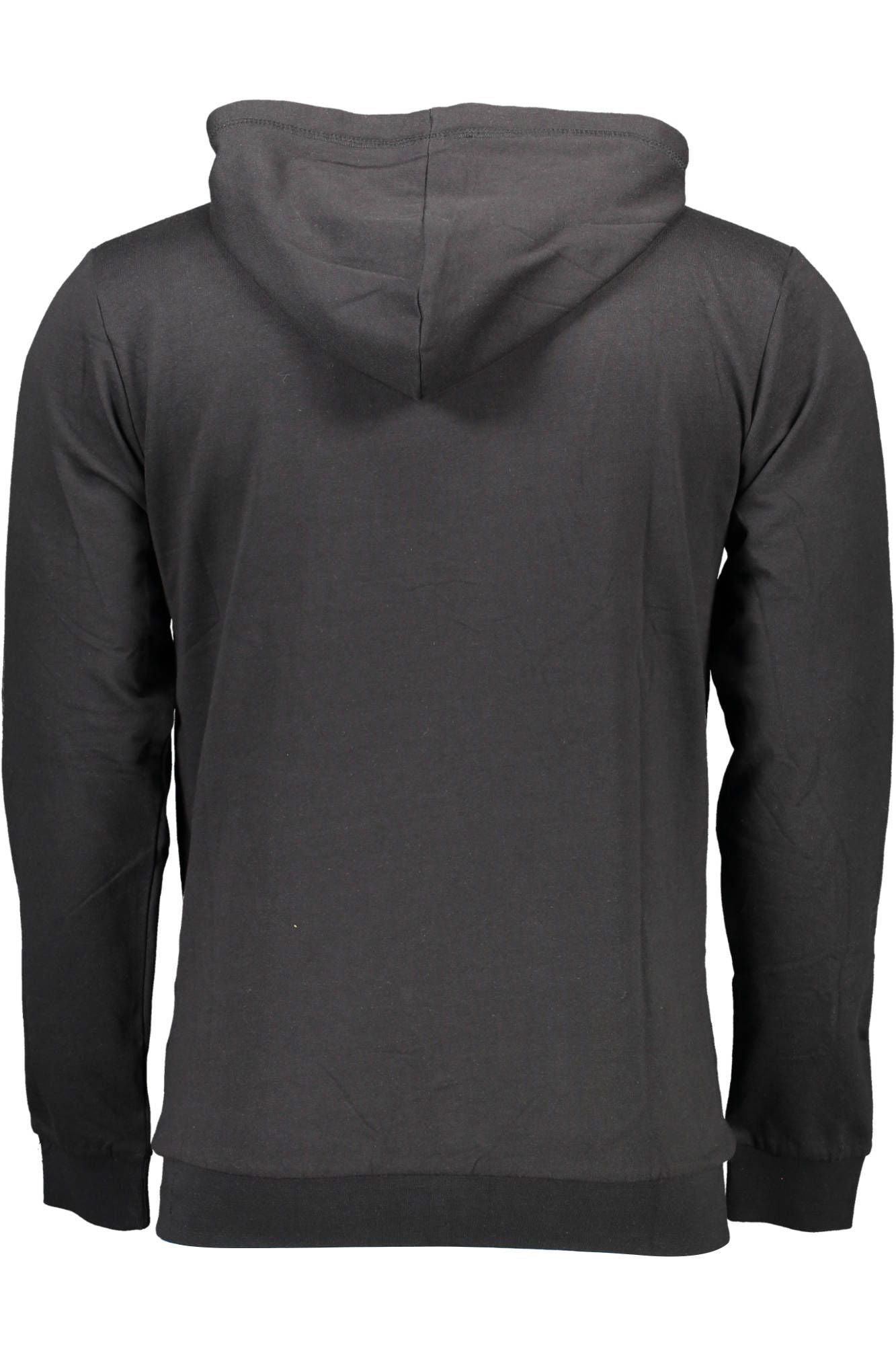Sergio Tacchini Elegant Black Hooded Zip Sweatshirt