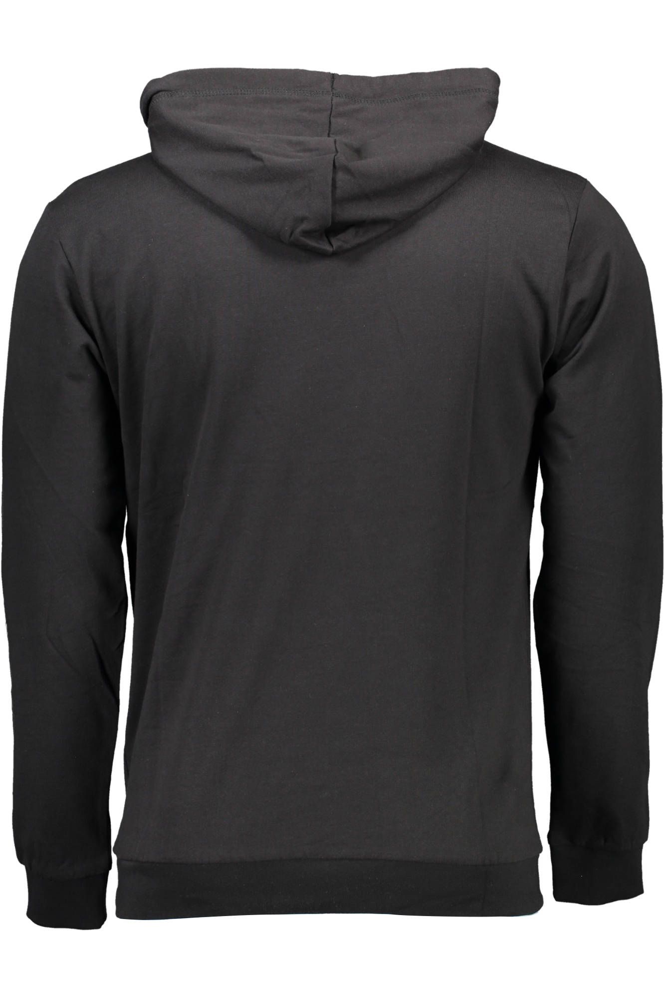 Sergio Tacchini Elegant Black Hooded Sweatshirt with Logo Embroidery