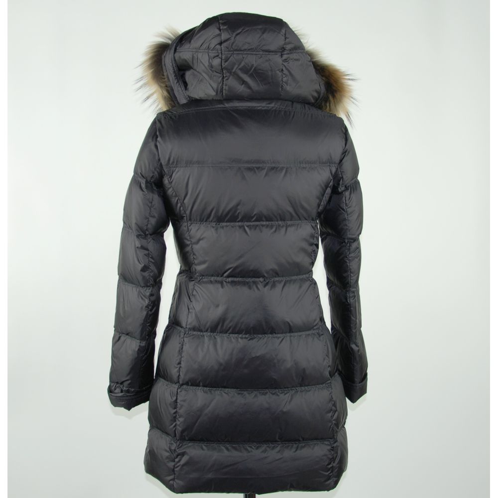 Emilio Romanelli Chic Black Duck Down Winter Coat