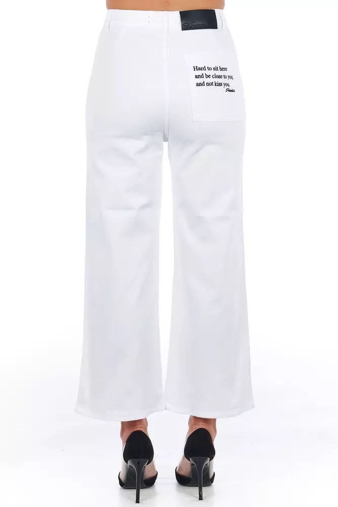 Бели памучни дънки и панталон Frankie Morello