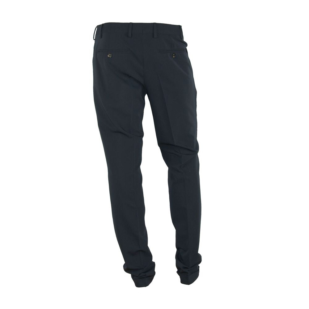 Made in Italy Elegant Black Trousers for the Modern Man
