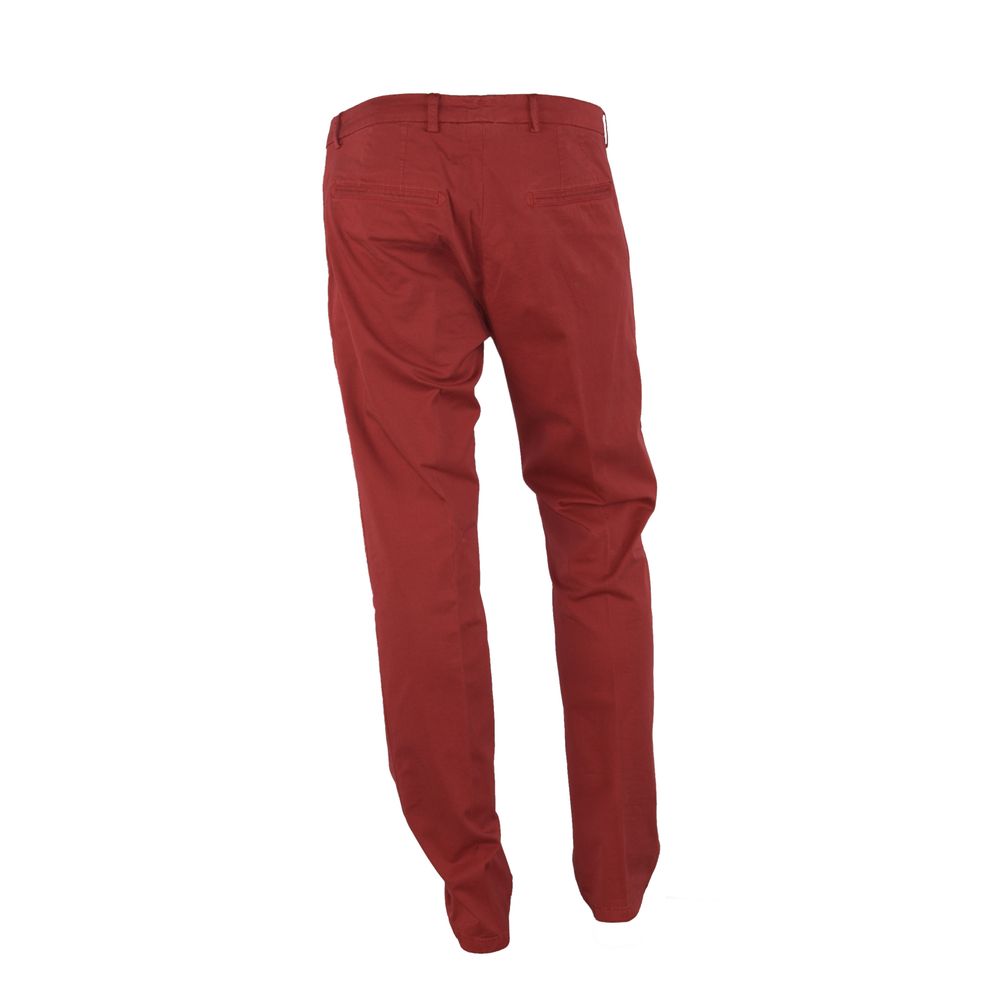 Произведени в Италия червени памучни дънки и панталон