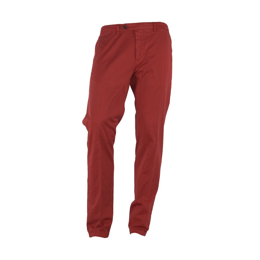 Произведени в Италия червени памучни дънки и панталон