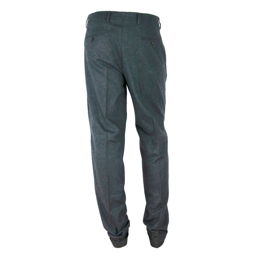 Made in Italy Elegantly Tailored Gray Winter Trousers