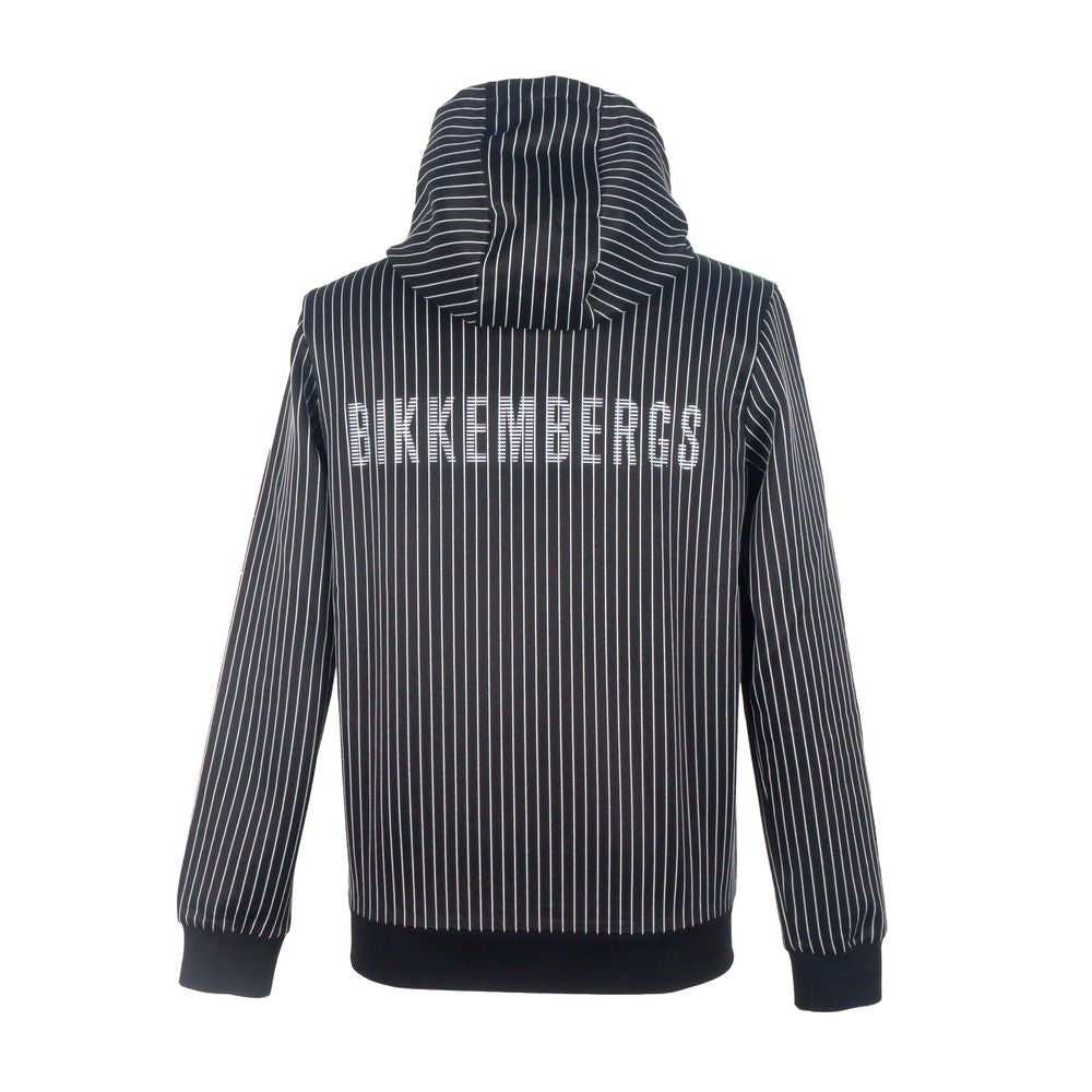 Черен пуловер от вискоза Bikkembergs